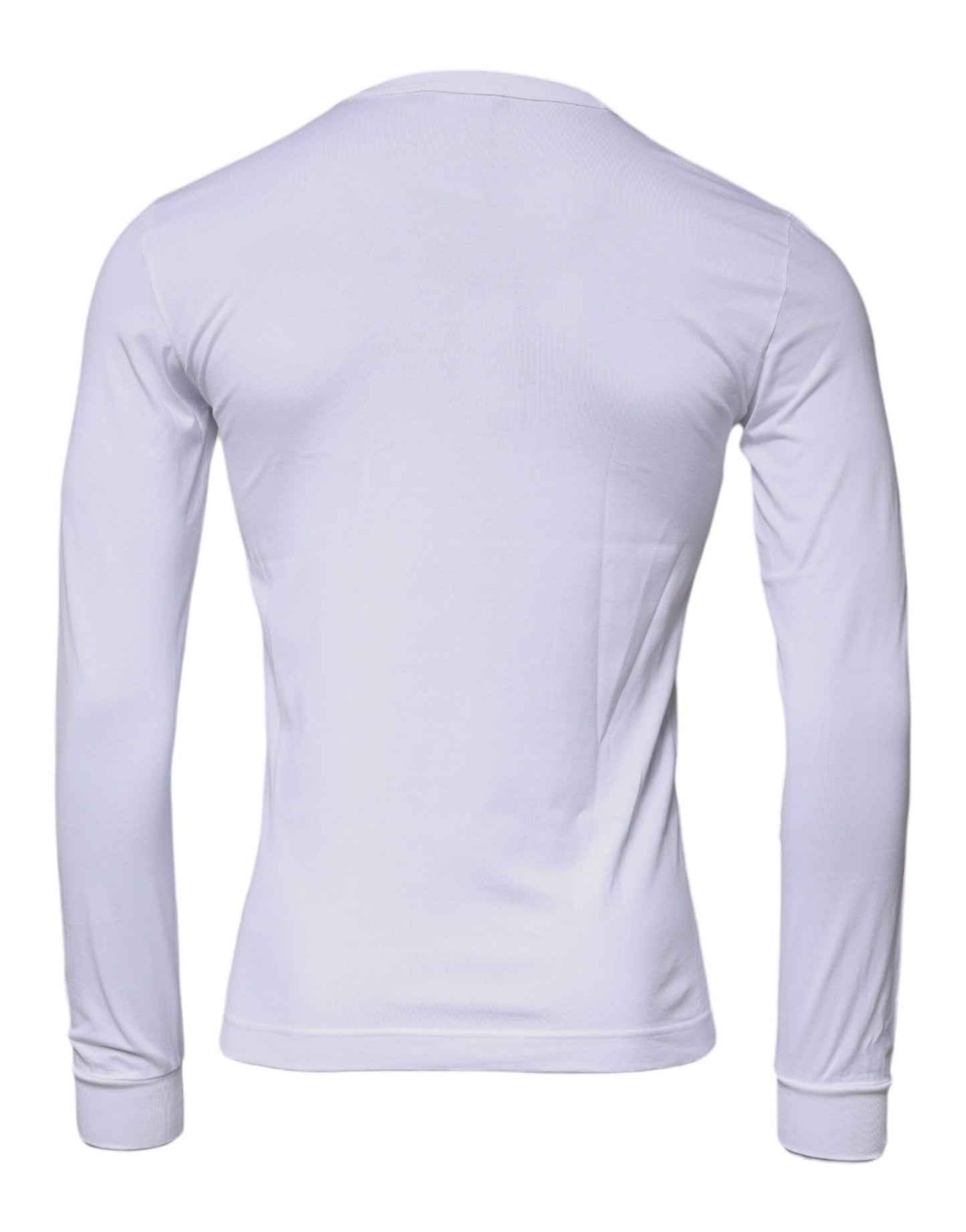 Dolce & Gabbana Weißer Crown Crew Neck Baumwollpullover
