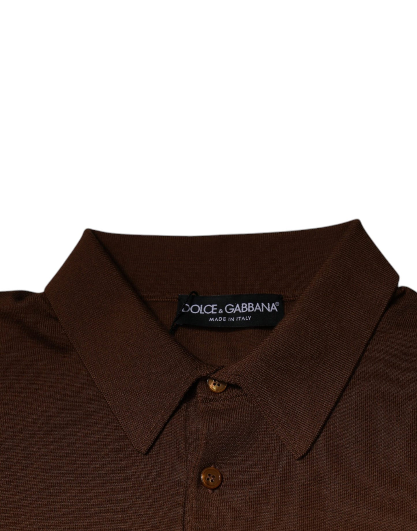 Dolce & Gabbana Brauner Kaschmir Pullover mit Knöpfen für Männer