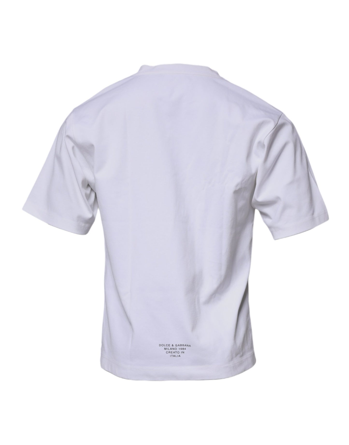 Dolce & Gabbana Weißes DG Logo Rundhalsausschnitt Kurzarm-T-Shirt