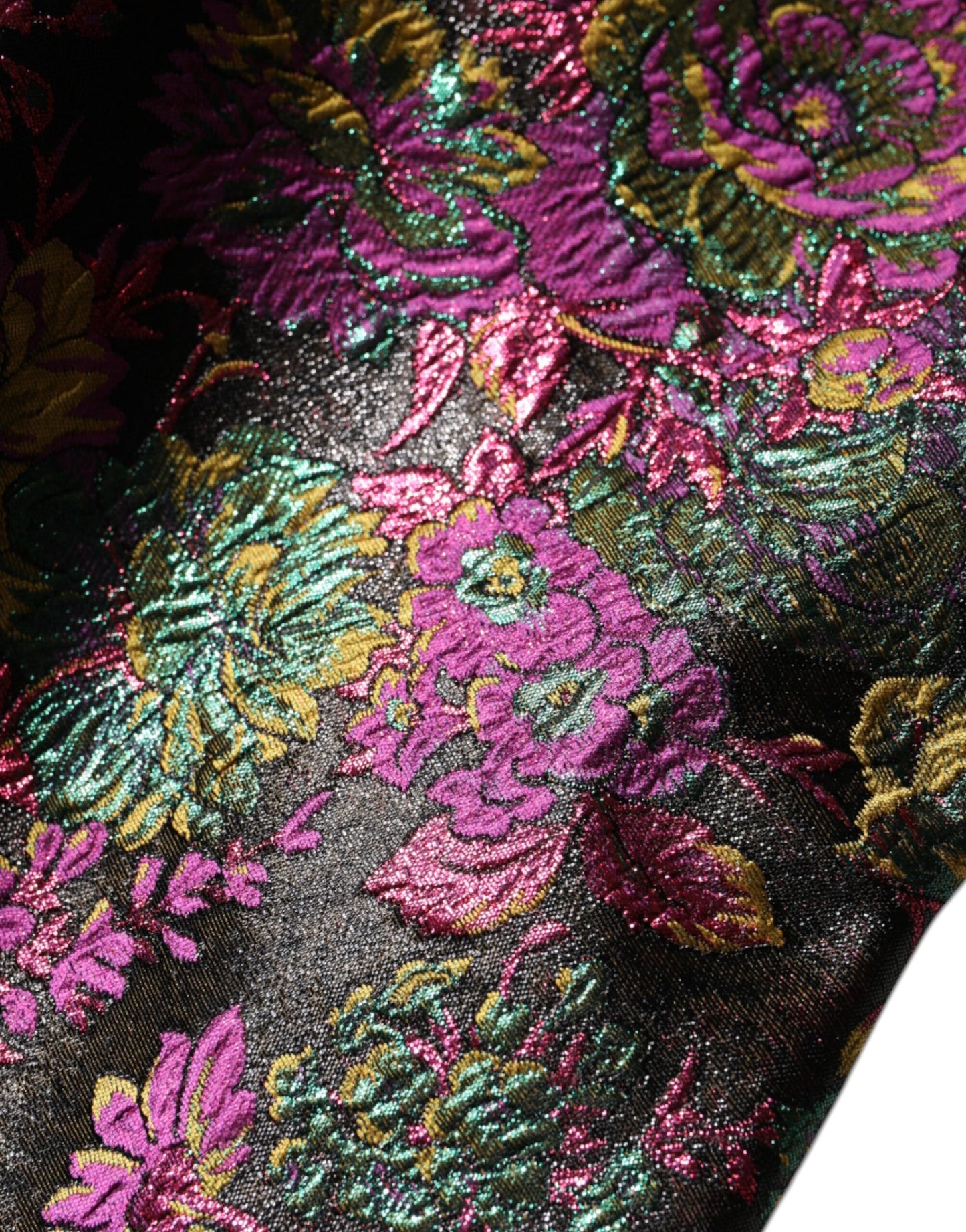 Dolce & Gabbana Gekürzte Jacke aus mehrfarbigem Blumen-Jacquard