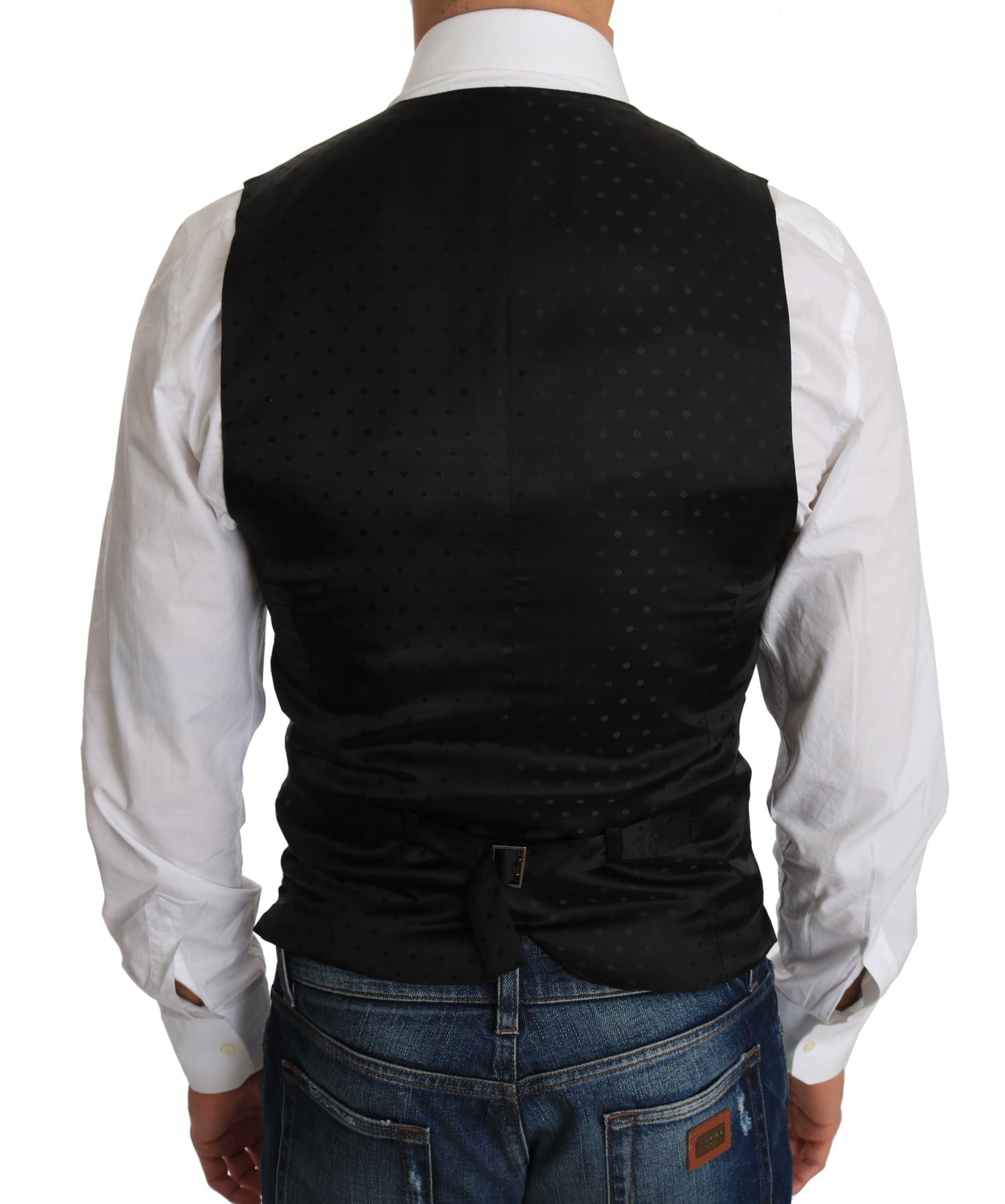 Dolce & Gabbana Formal Wool Blend Vest in Black