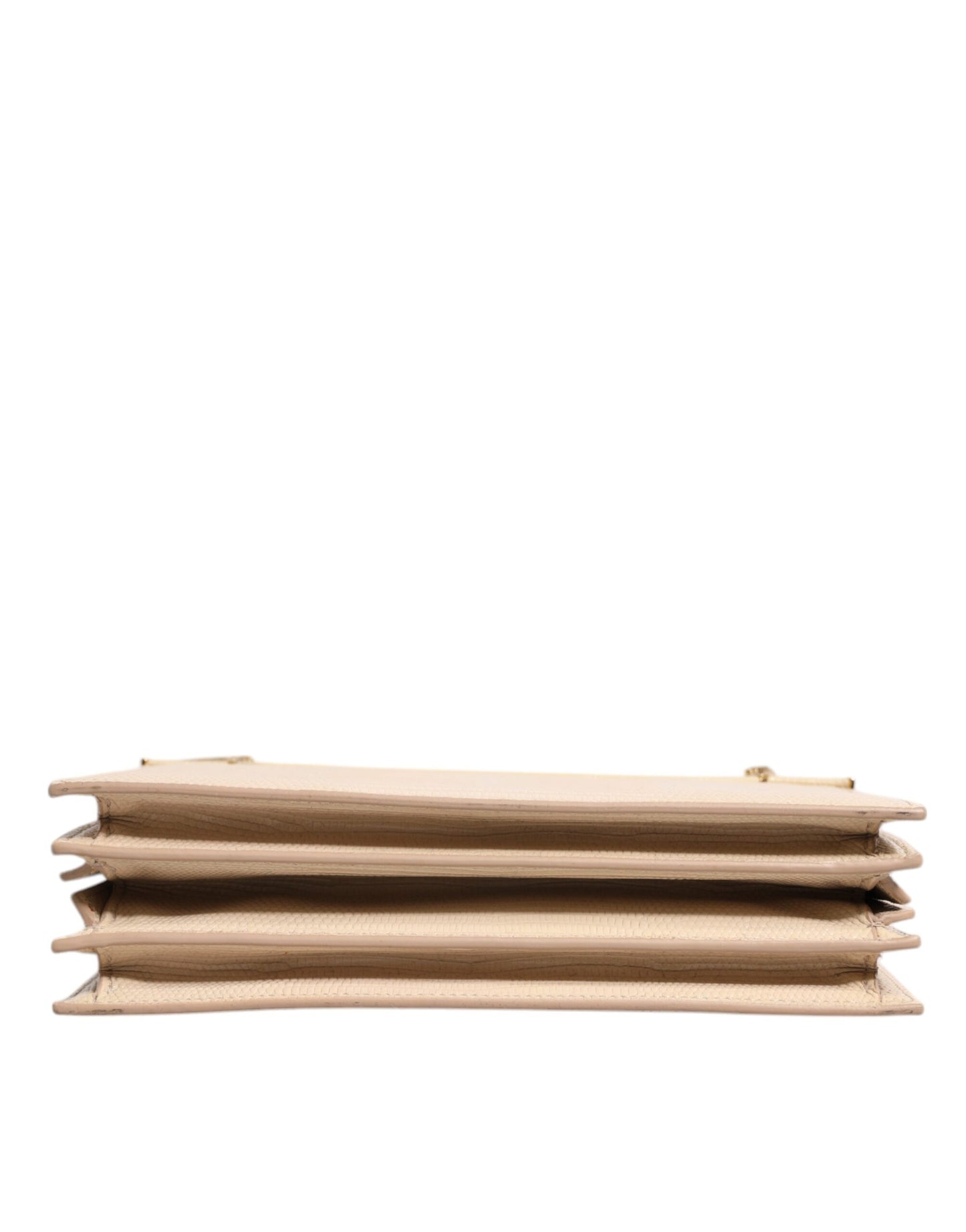 Dolce & Gabbana Beige Leder Ingrid Top Handle Umhängetasche