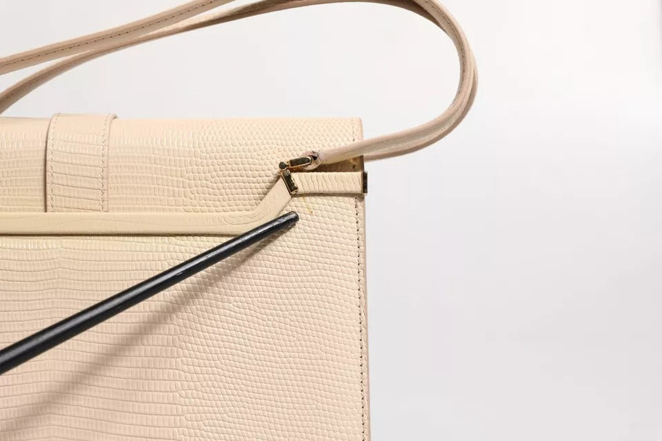 Dolce & Gabbana Beige Leder Ingrid Top Handle Umhängetasche