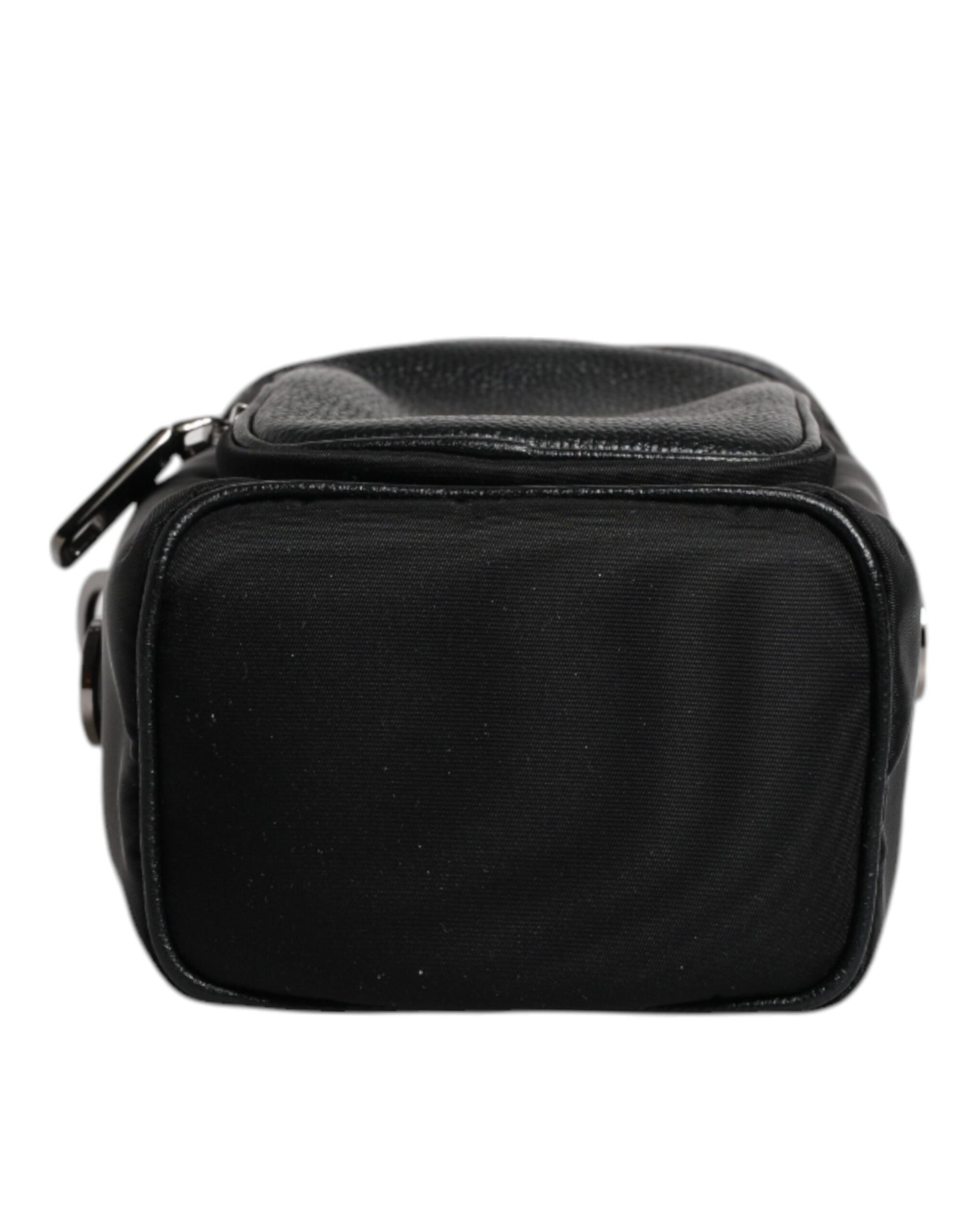 Dolce & Gabbana Schwarzes Leder Logo Geldbörse Crossbody Kameratasche