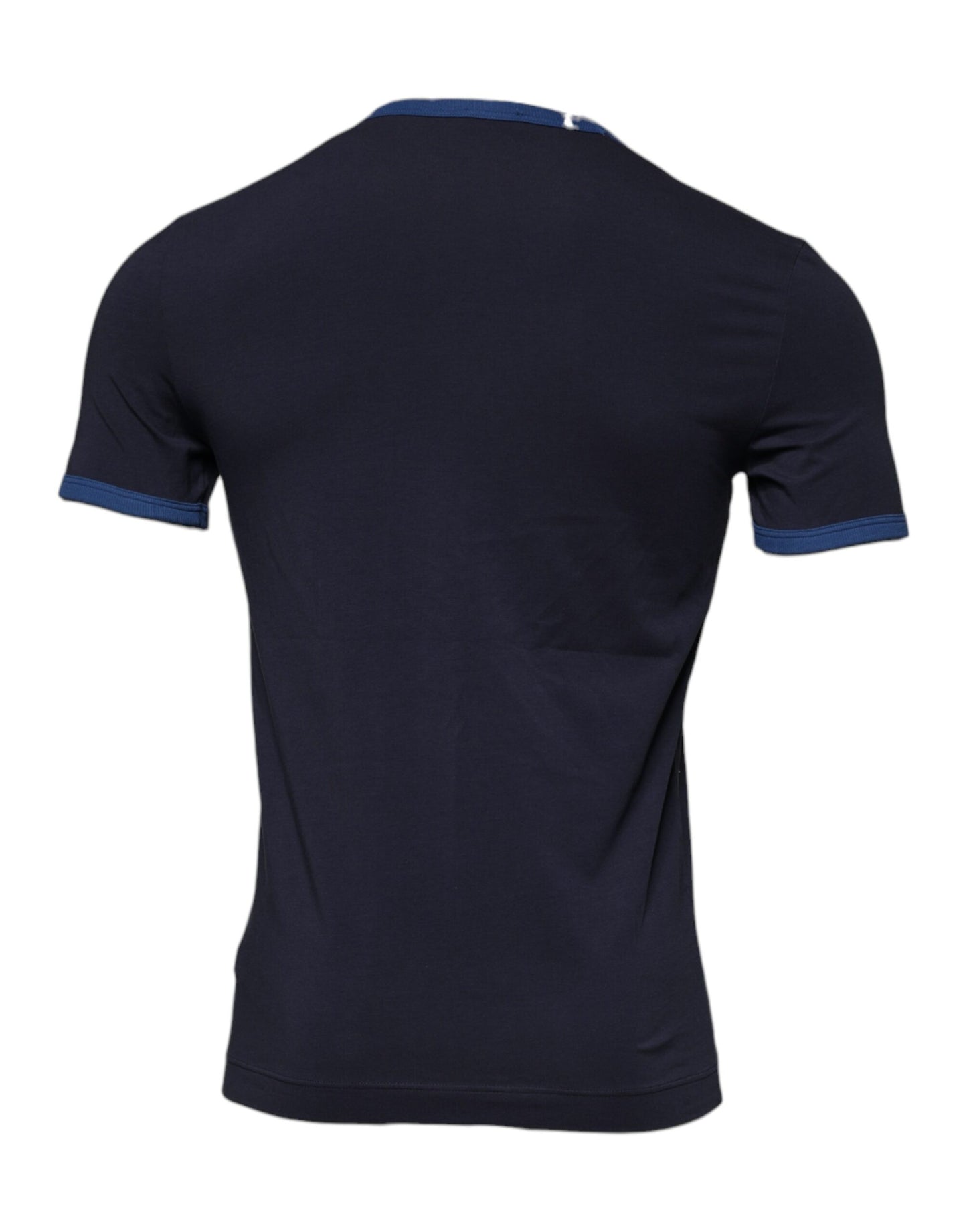Dolce & Gabbana Blaues Baumwoll-T-Shirt mit Rundhalsausschnitt und Unterwäsche
