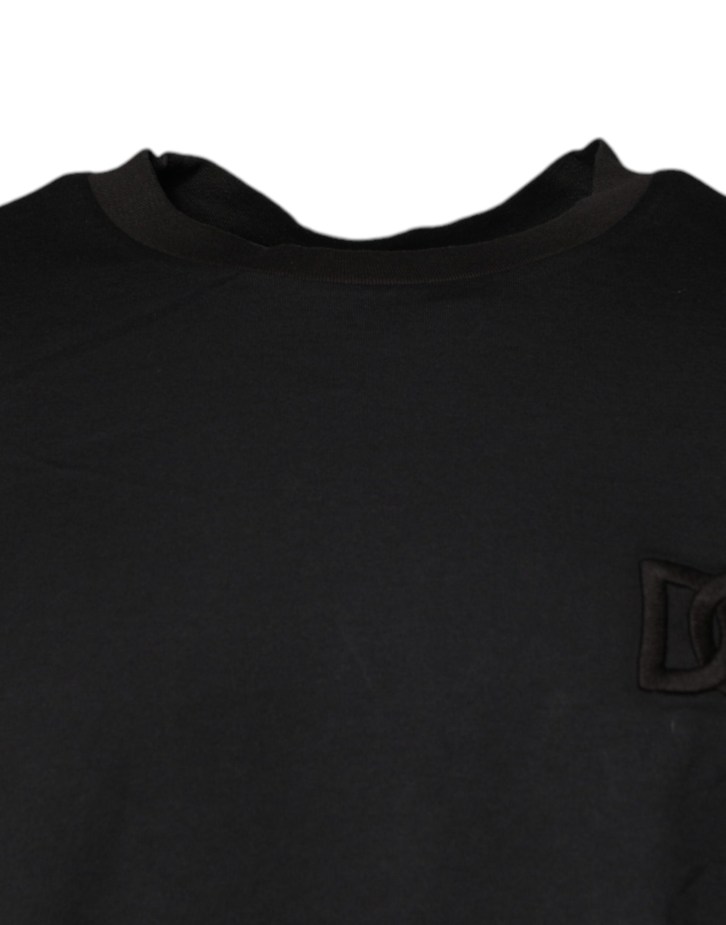 Dolce & Gabbana Schwarzes Logo T-Shirt mit Rundhalsausschnitt und kurzen Ärmeln