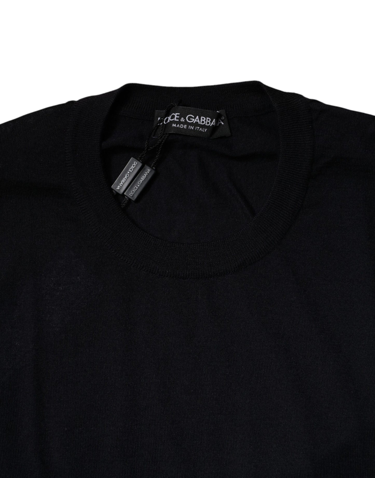 Dolce & Gabbana Blauer Kaschmir Pullover mit Rundhalsausschnitt