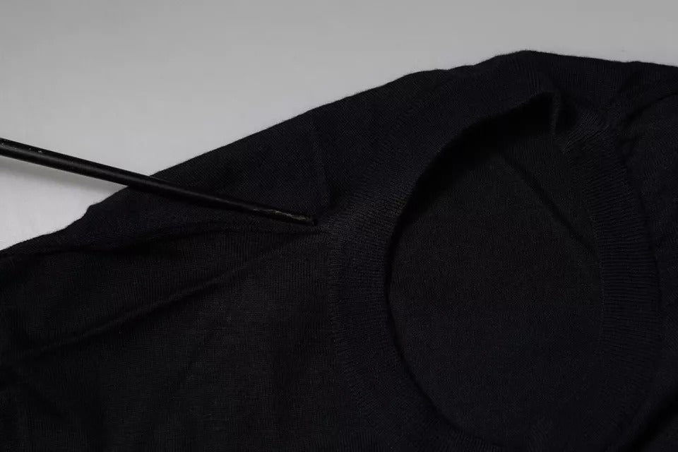 Dolce & Gabbana Blauer Kaschmir Pullover mit Rundhalsausschnitt