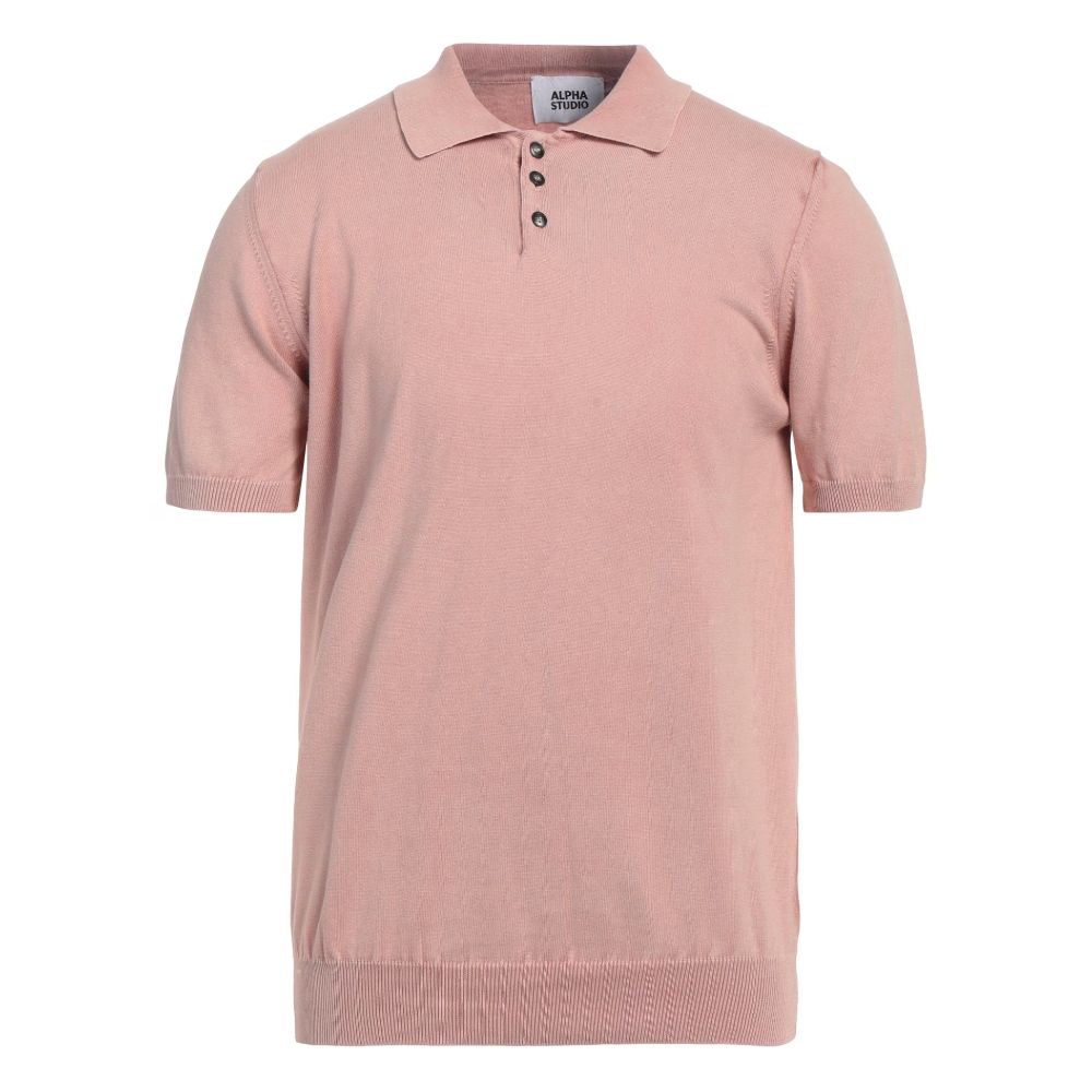 Alpha Studio Rosa Baumwoll-Poloshirt