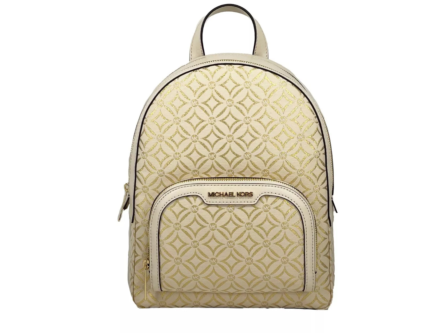 Michael Kors Jaycee Medium Zip Tasche Rucksack Tasche Creme Gold