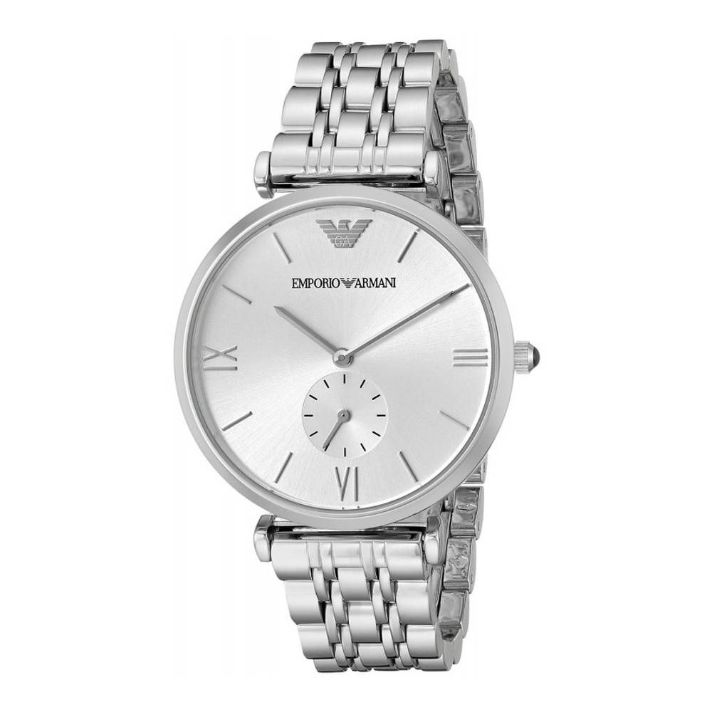 Armani Silberne Uhr aus Edelstahl