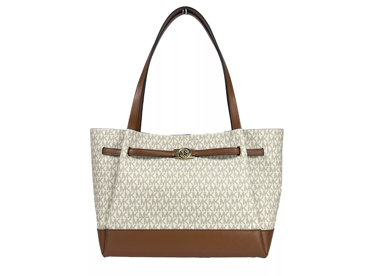 Michael Kors Reed Large Belted Tote Umhängetasche Purse Vanilla