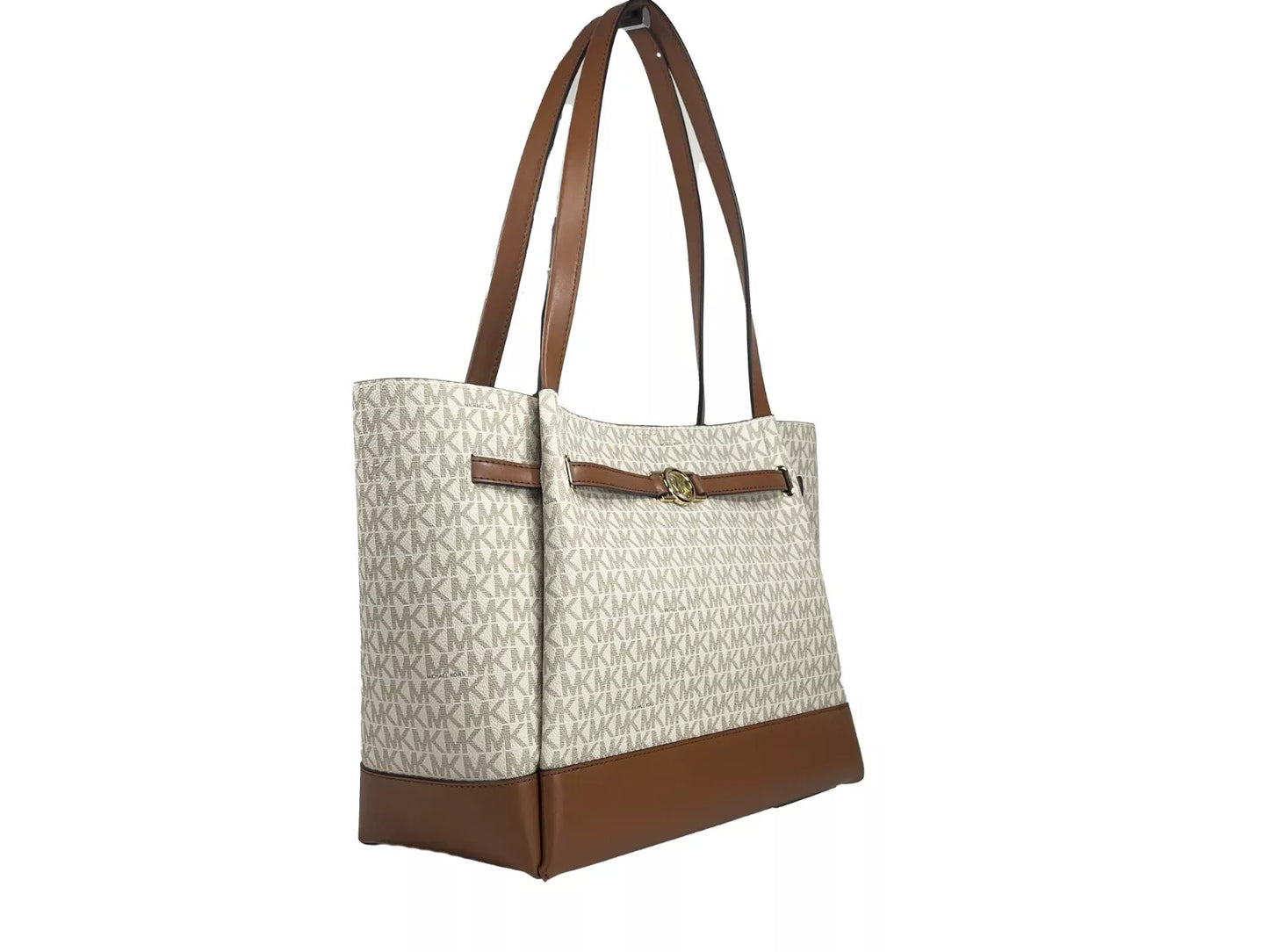 Michael Kors Reed Large Belted Tote Umhängetasche Purse Vanilla