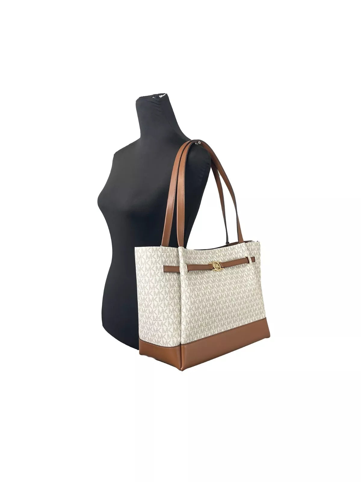 Michael Kors Reed Large Belted Tote Umhängetasche Purse Vanilla