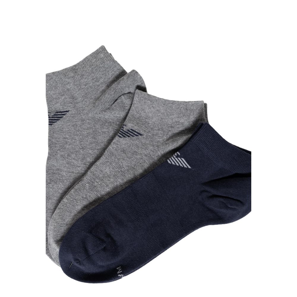 Emporio Armani Underwear Blaue Baumwollsocke