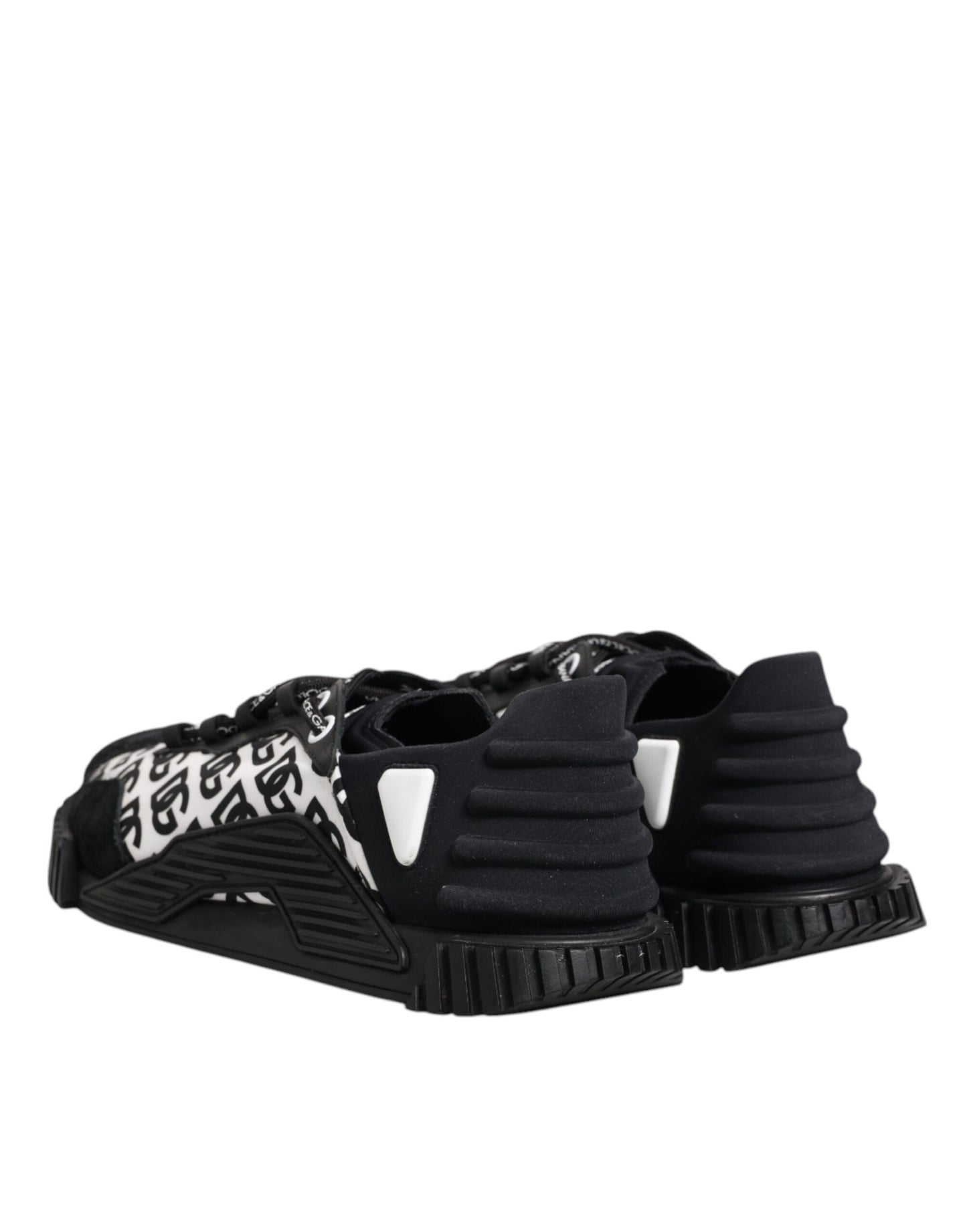 Dolce & Gabbana Schwarz Logo Nylon Low Top NS1 Turnschuhe Schuhe