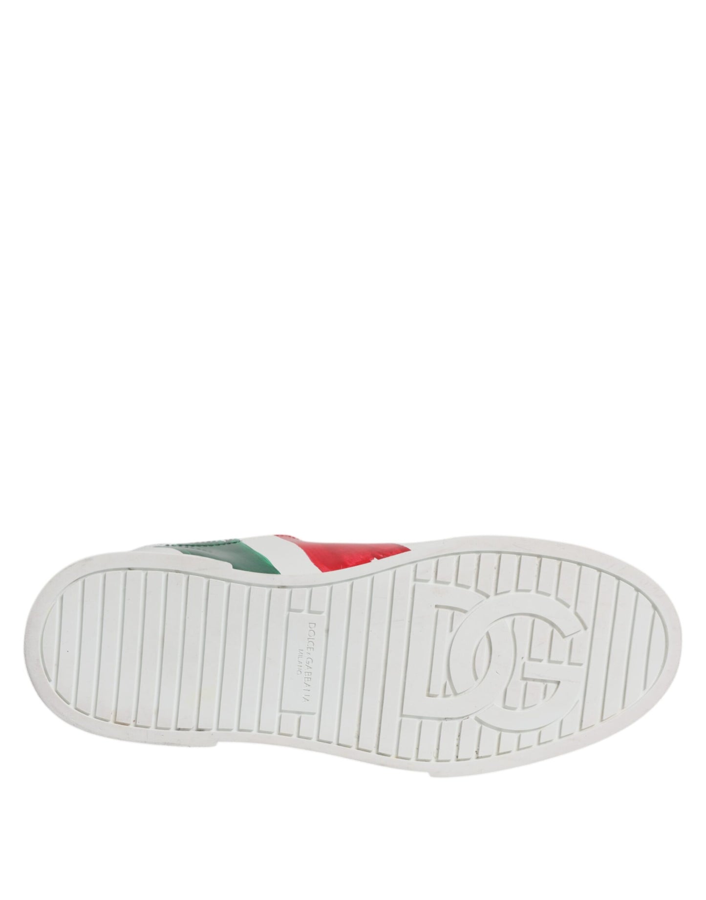 Dolce & Gabbana Weiß Portofino Made In Italy Print Turnschuhe Schuhe