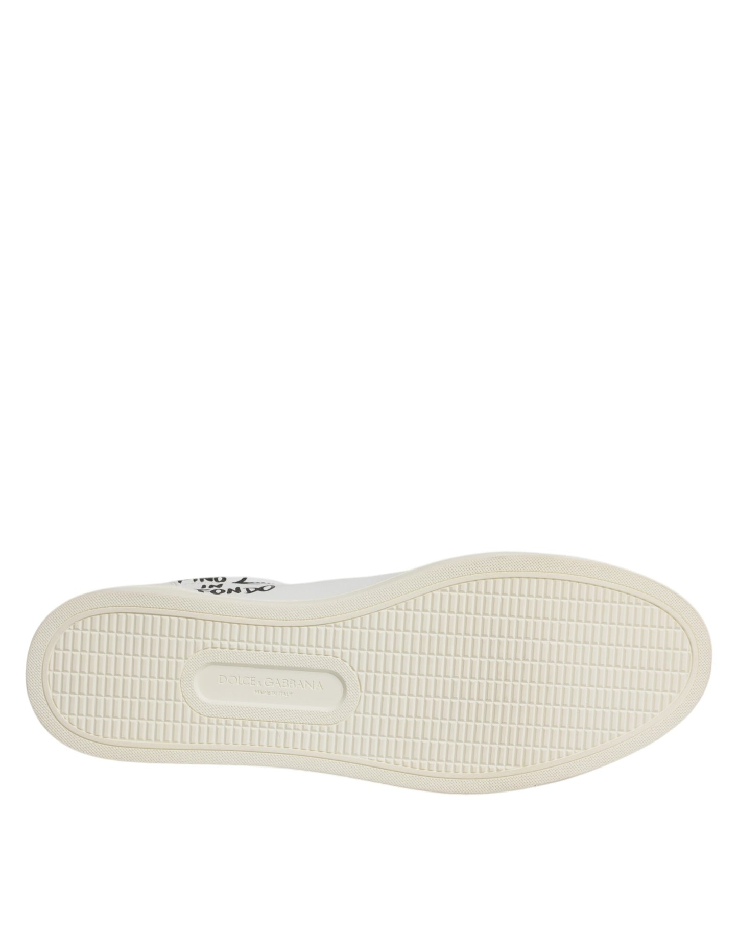 Dolce & Gabbana Weiß Leder Milano Low Top Turnschuhe Schuhe