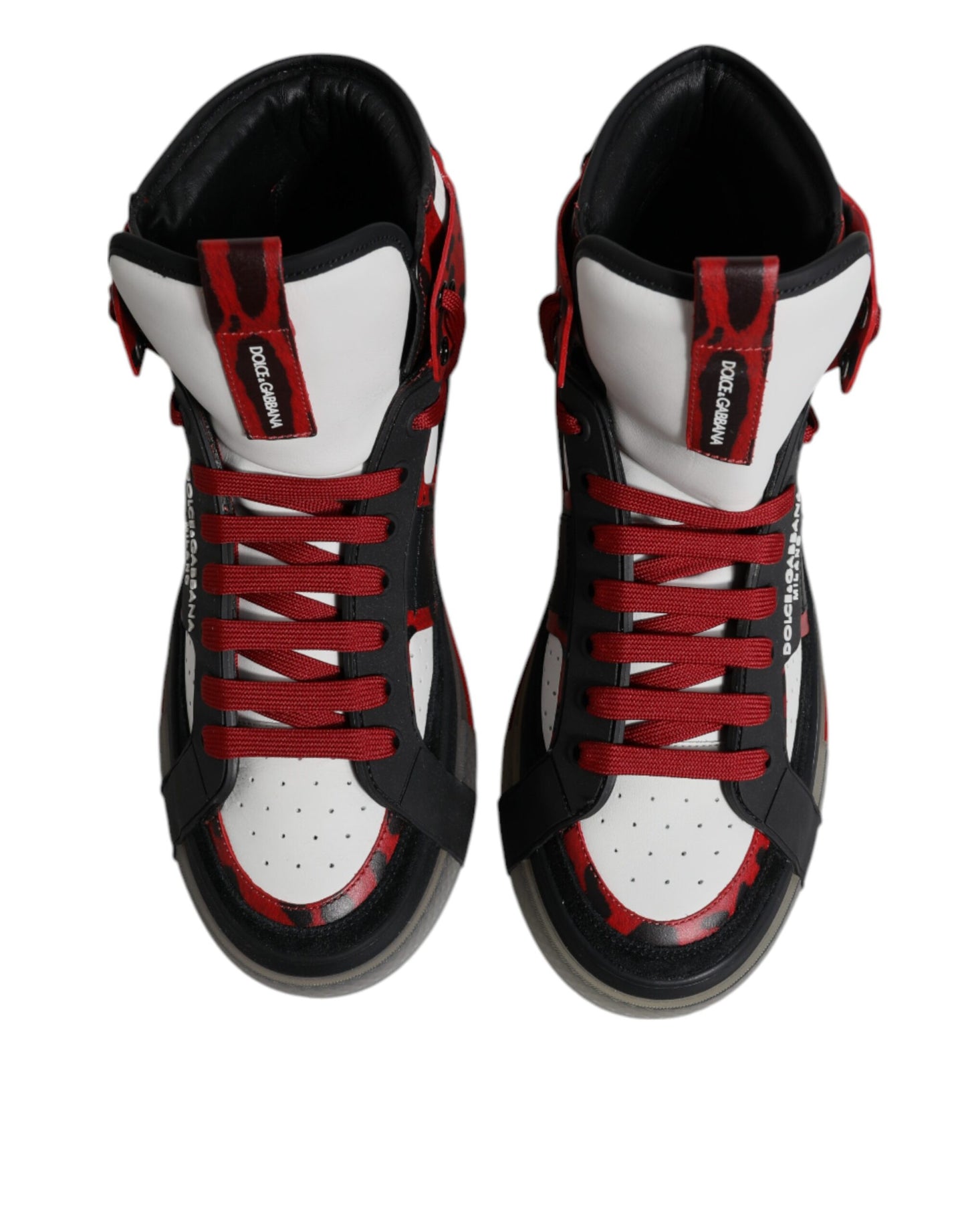 Dolce & Gabbana Multicolor Leder High Top Sneakers Schuhe