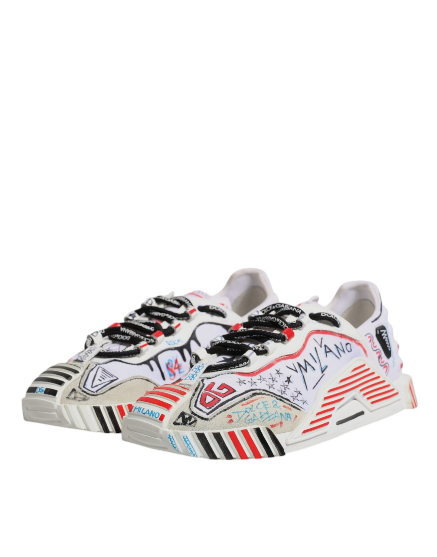 Dolce & Gabbana Multicolor Wildleder Stoff NS1 Turnschuhe Schuhe