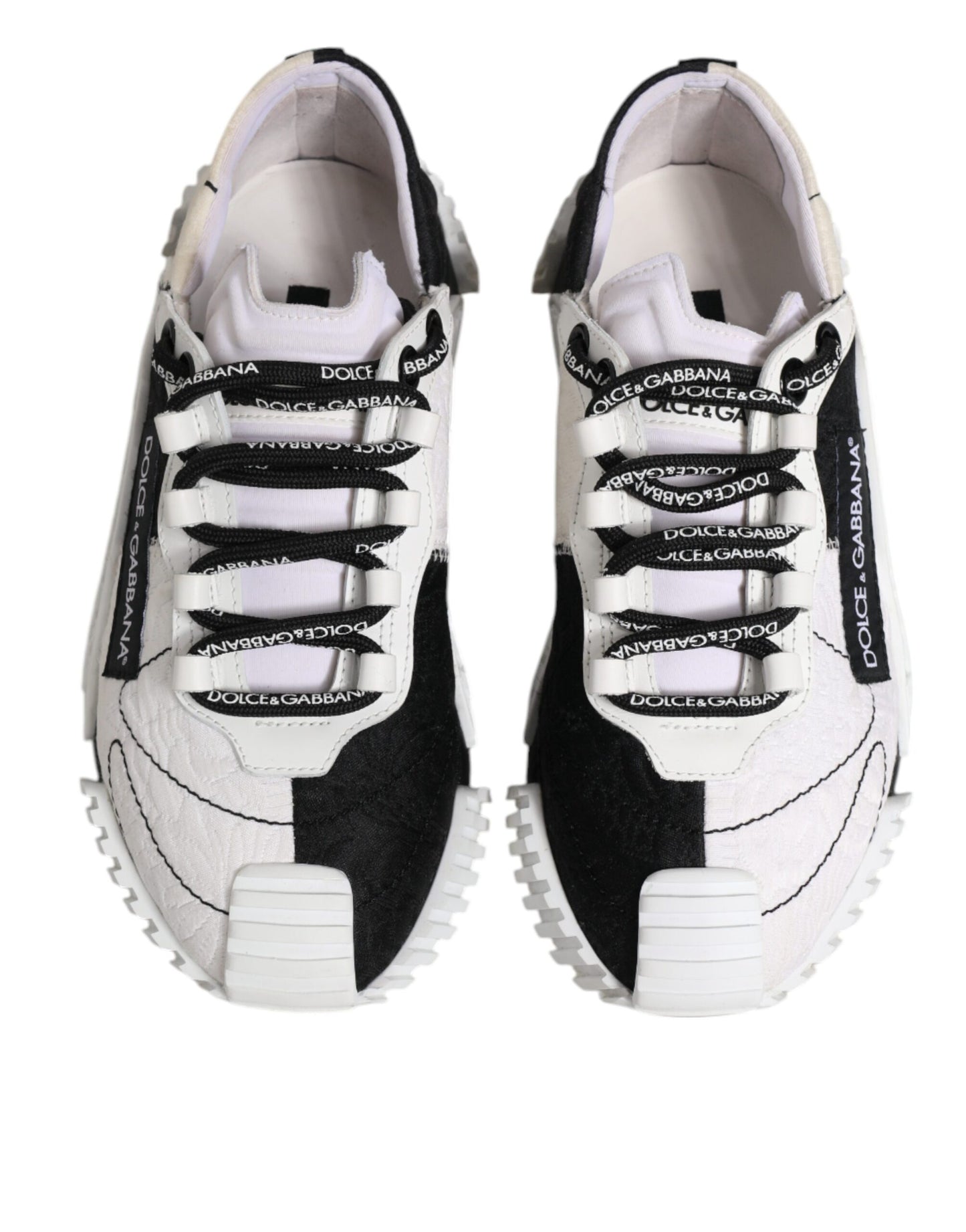 Dolce & Gabbana Weiß Schwarz NS1 Low Top Turnschuhe Schuhe