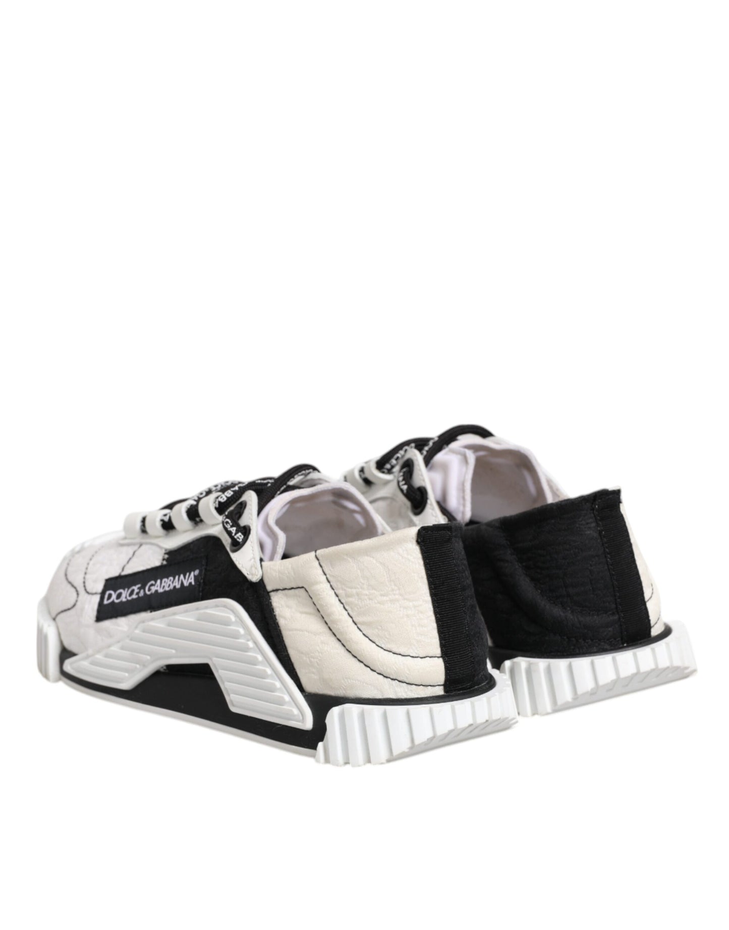 Dolce & Gabbana Weiß Schwarz NS1 Low Top Turnschuhe Schuhe