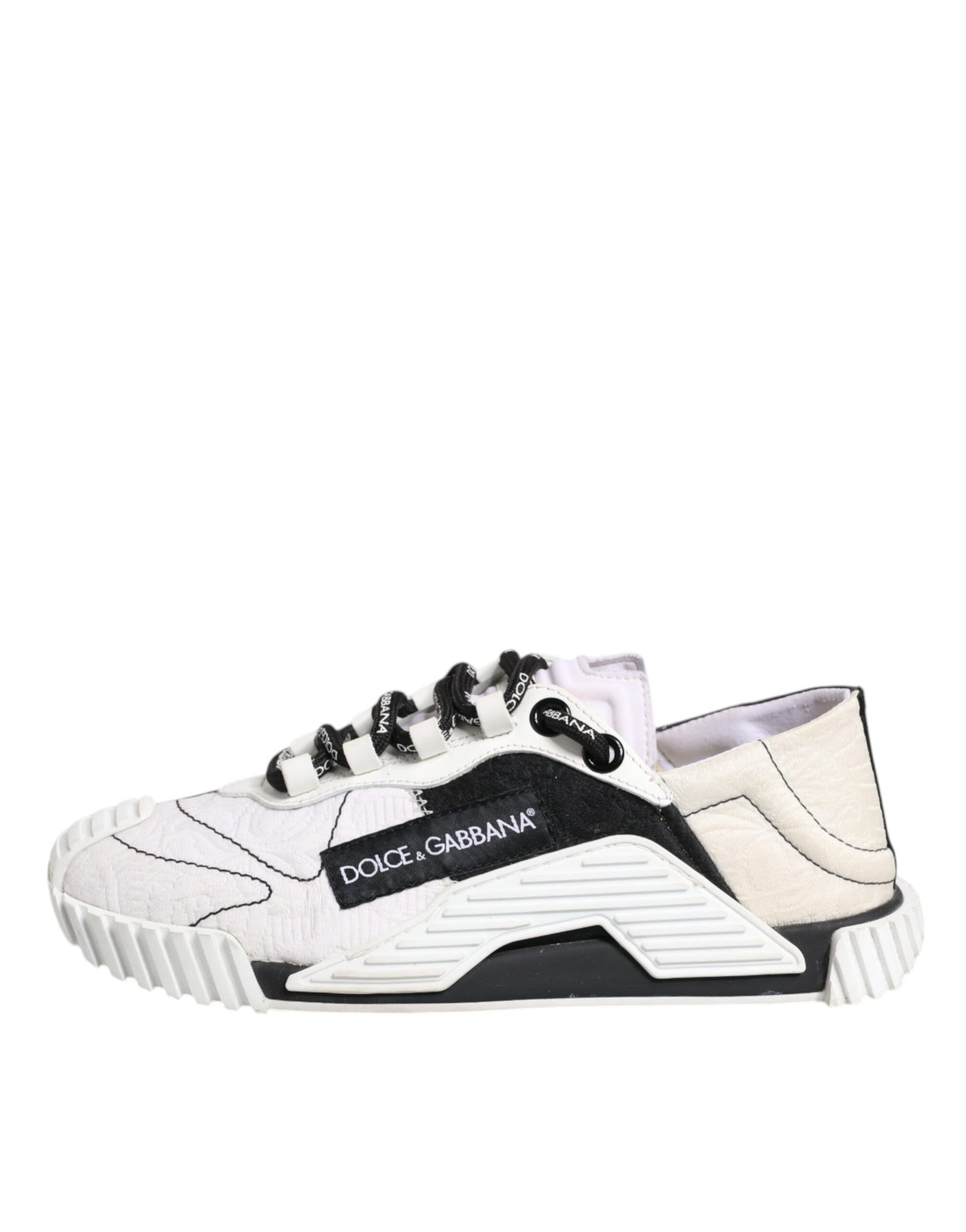Dolce & Gabbana Weiß Schwarz NS1 Low Top Turnschuhe Schuhe