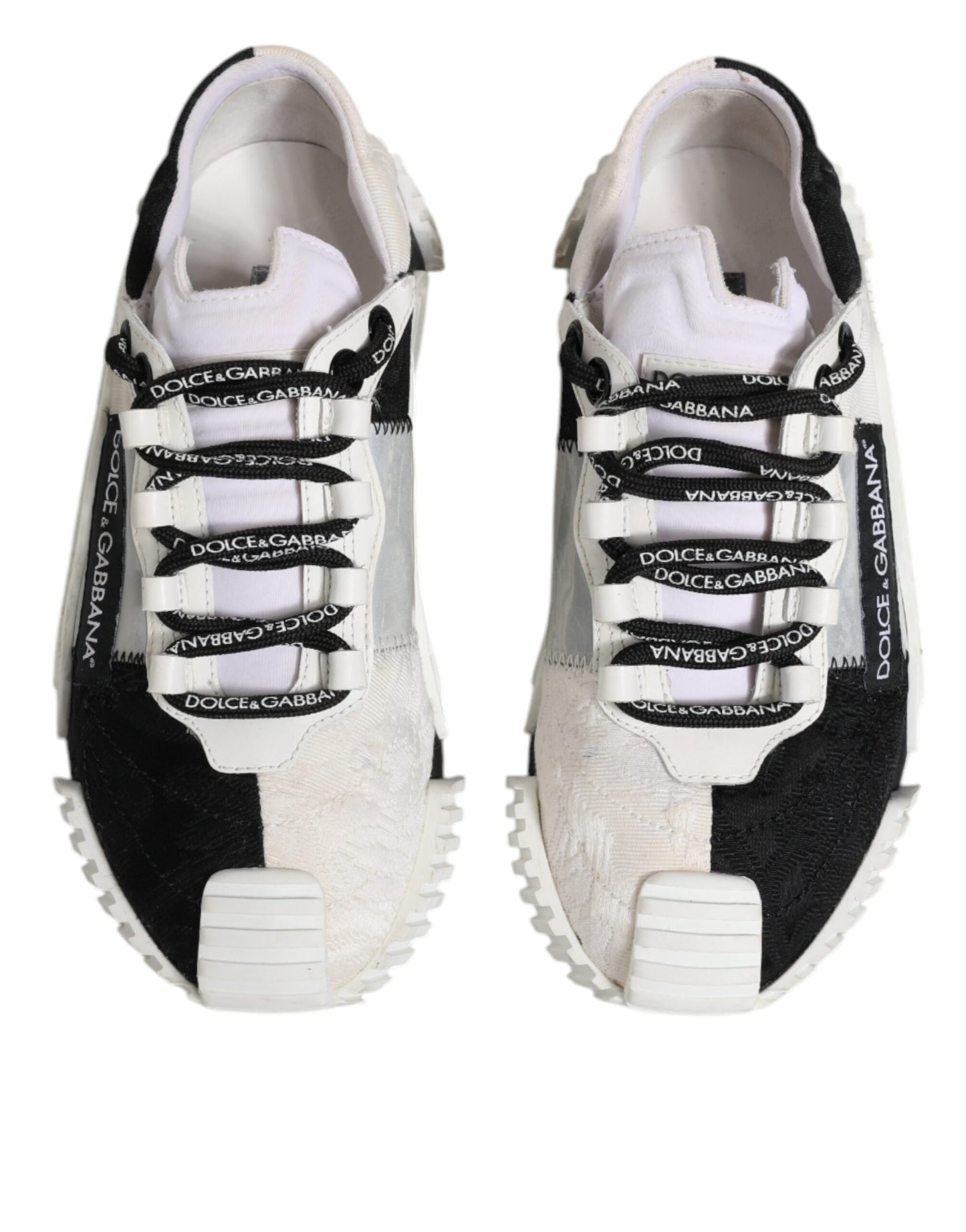 Dolce & Gabbana Weiß Schwarz NS1 Low Top Turnschuhe Schuhe