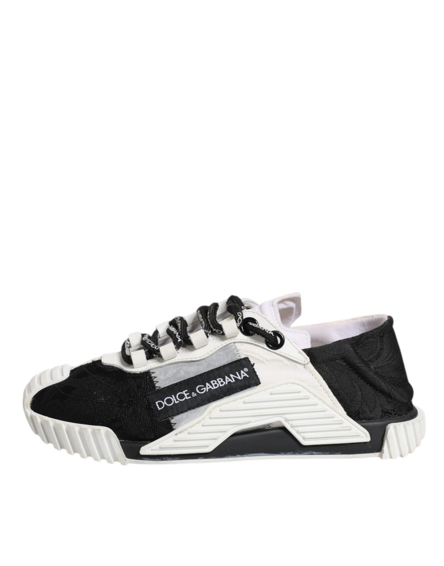 Dolce & Gabbana Weiß Schwarz NS1 Low Top Turnschuhe Schuhe