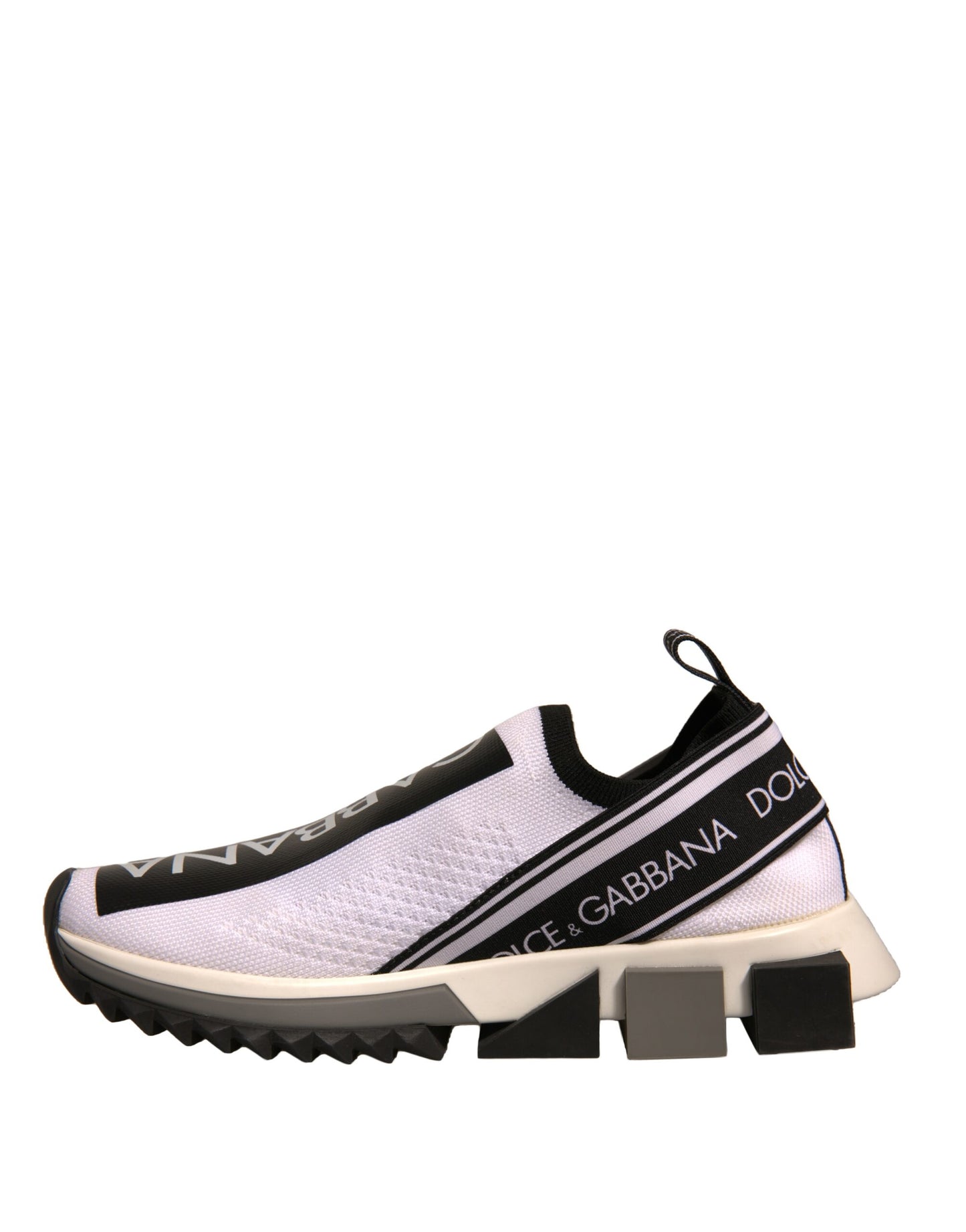 Dolce & Gabbana Weiß Schwarz Slip On Sorrento Sneakers Schuhe