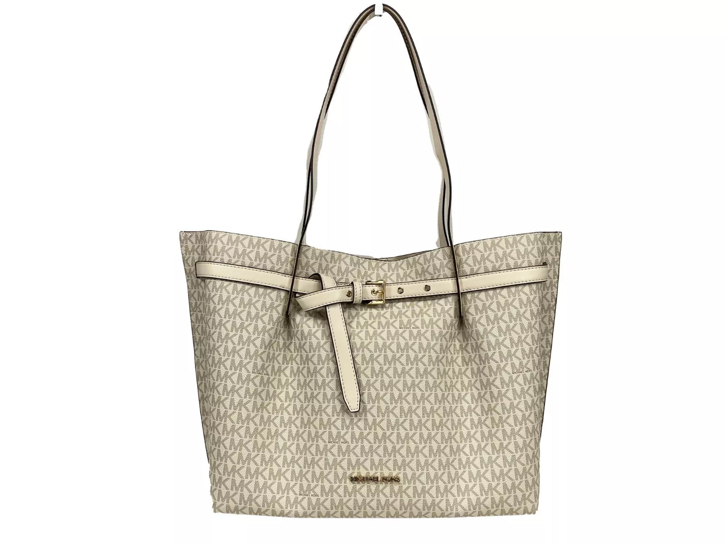 Michael Kors Emilia Large Signature PVC Tote Bag Portemonnaie Light Cream