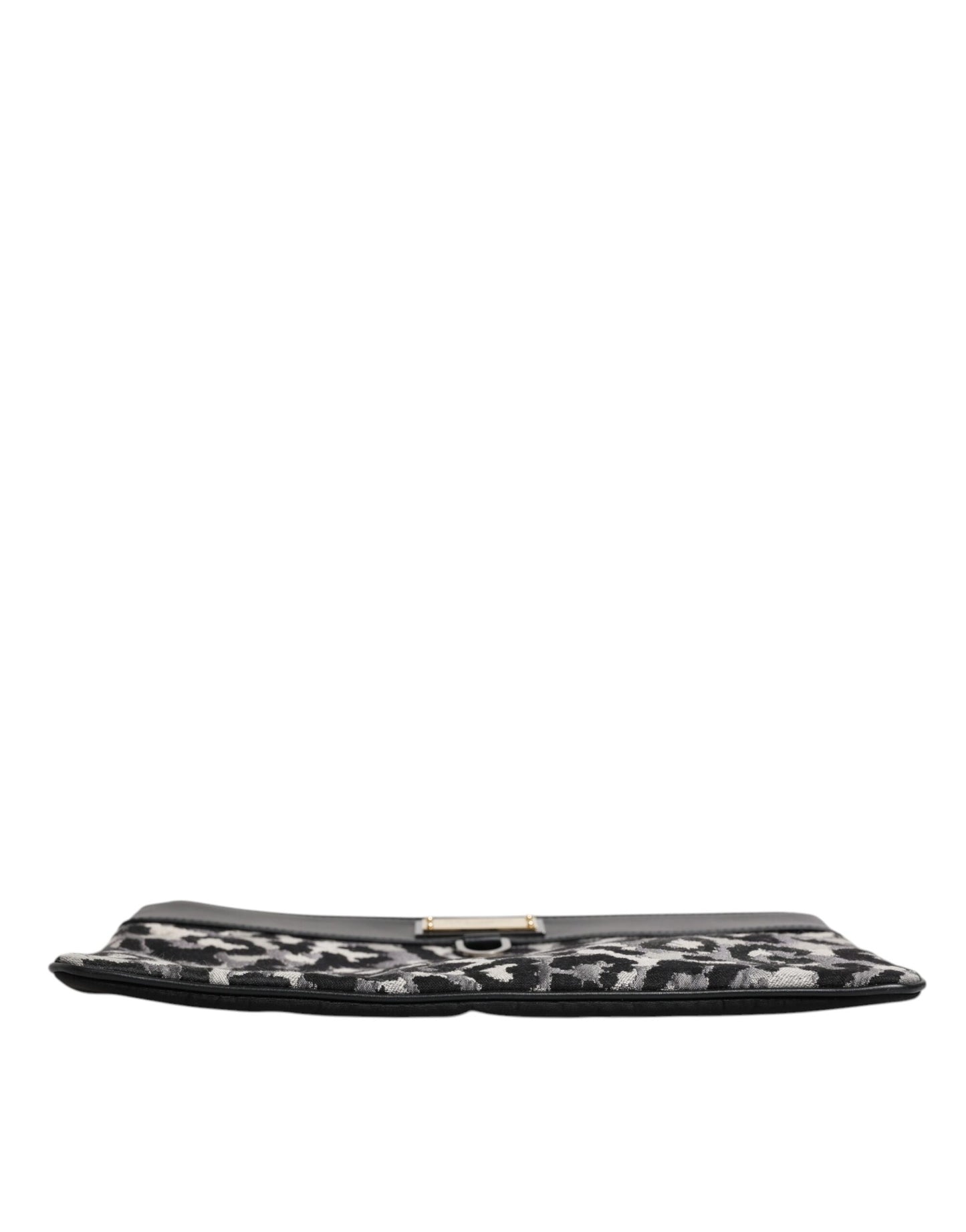Dolce & Gabbana Mehrfarbige Leopard-Jacquard-Logo-Plakette Herren-Beuteltasche