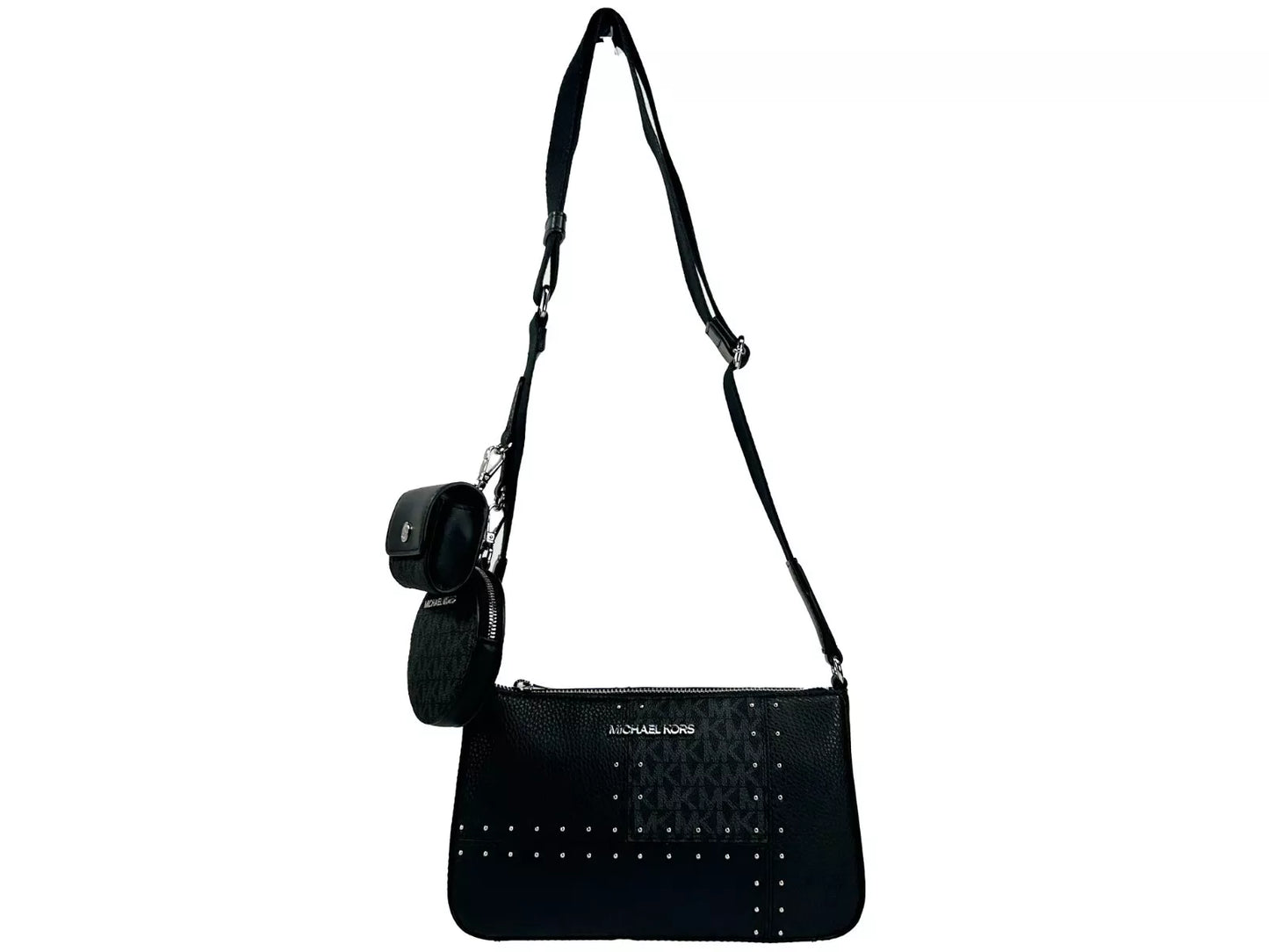 Michael Kors Crossbody Tech Attachment Bag Geldbörse Schwarz