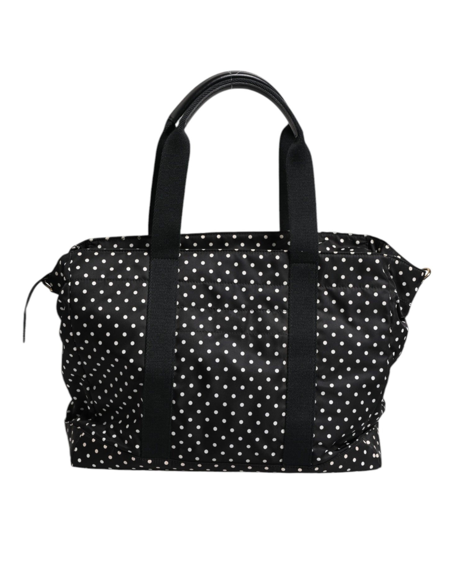 Dolce & Gabbana Schwarze PolkaDot Nylon Schulter Baby Tote Wickeltasche