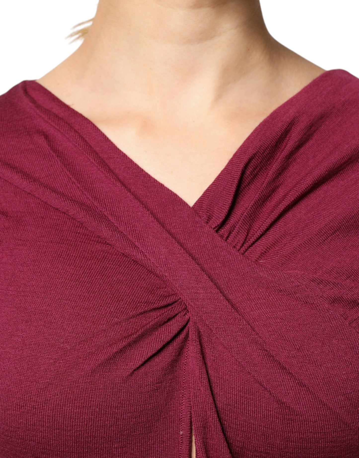Roberto Cavalli Kastanienbrauner Pullover Schlüsselloch-Strickpullover