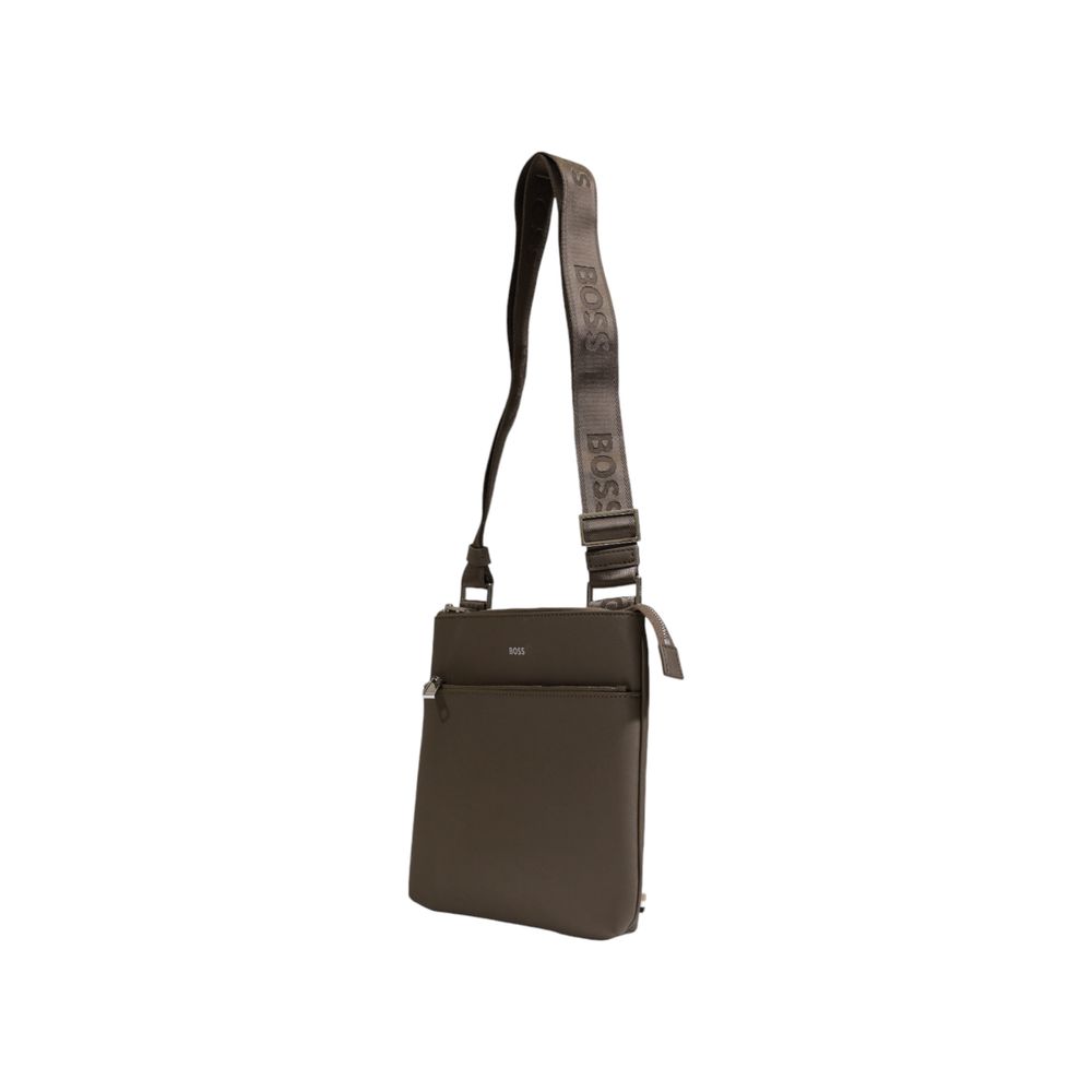 Hugo Boss Kuriertasche aus grünem Leder