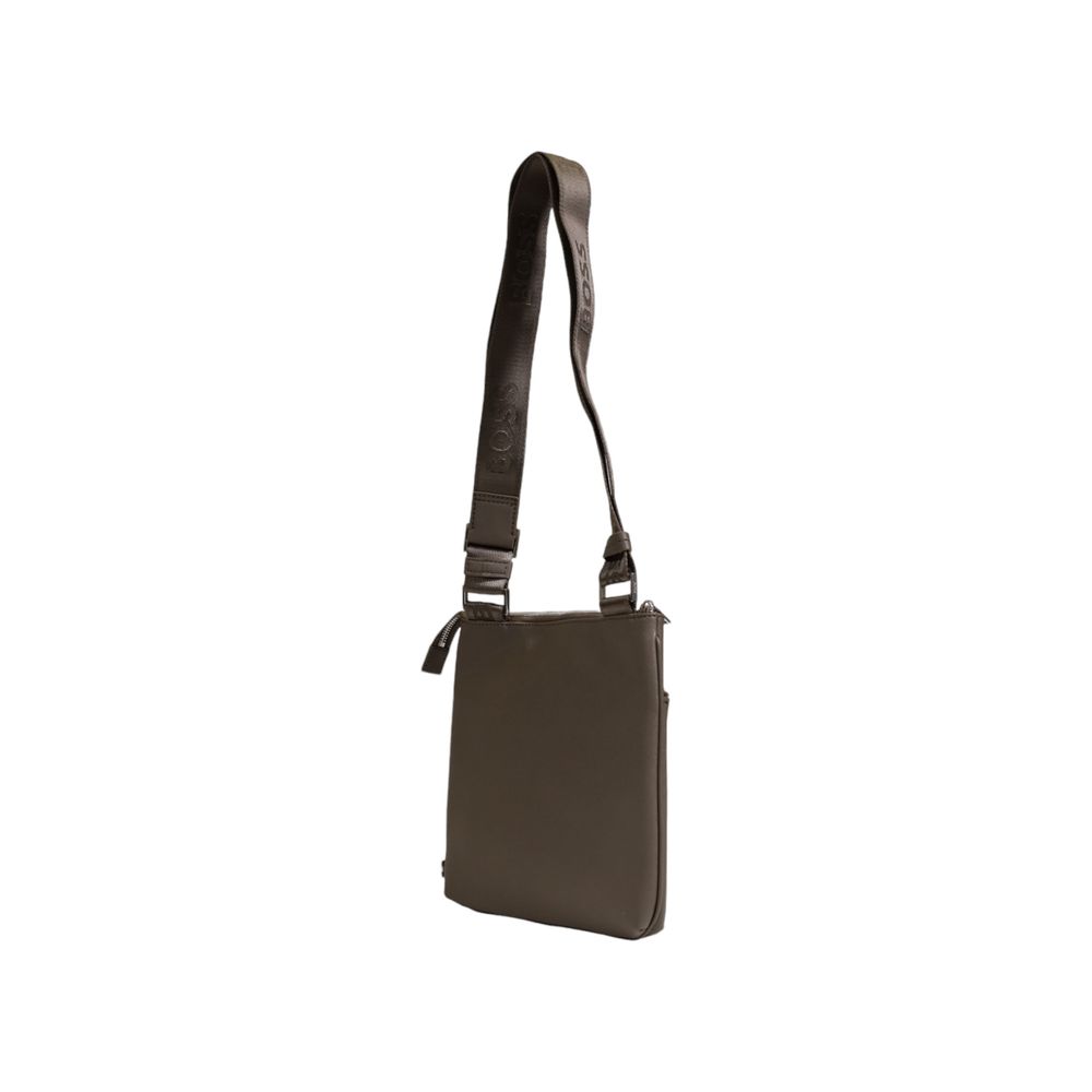 Hugo Boss Kuriertasche aus grünem Leder