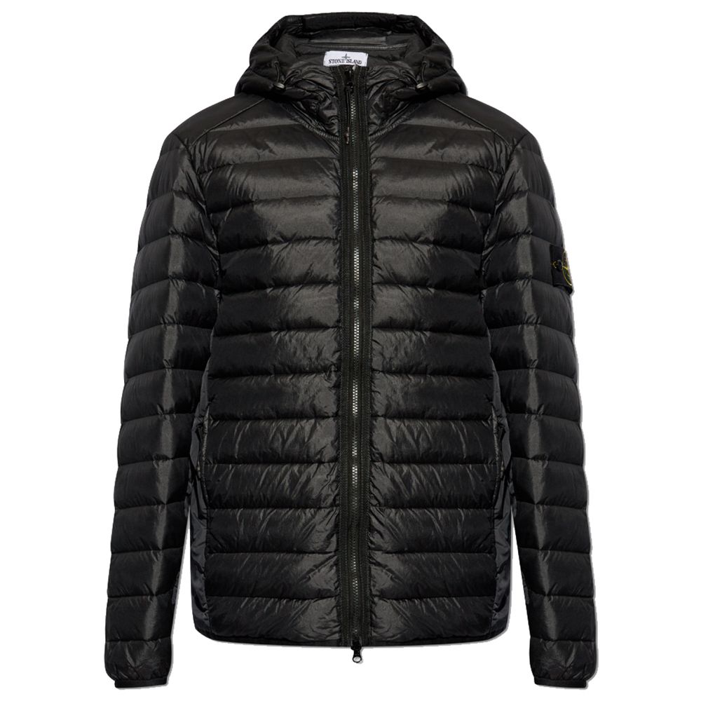 Stone Island Schwarze Nylonjacke