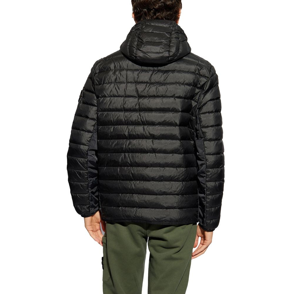 Stone Island Schwarze Nylonjacke