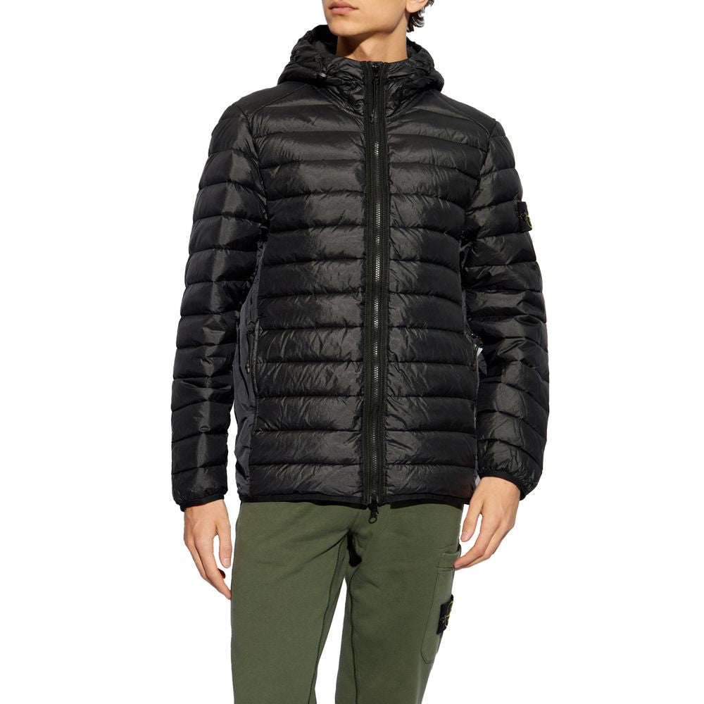 Stone Island Schwarze Nylonjacke