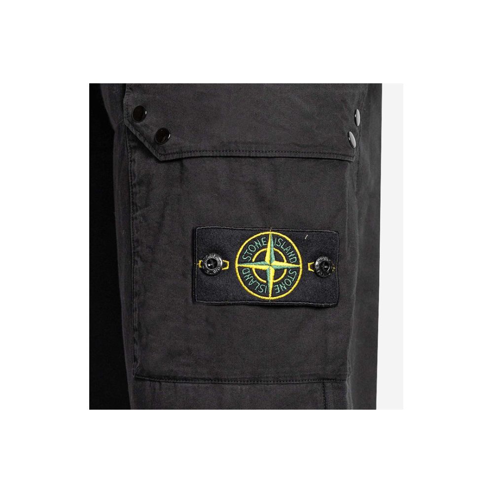 Stone Island Schwarze Baumwoll-Trainingshose für Männer