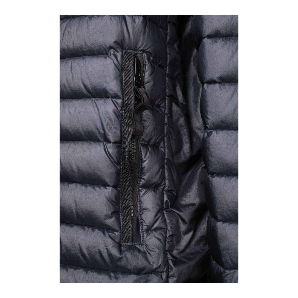 Stone Island Blaue Nylonjacke