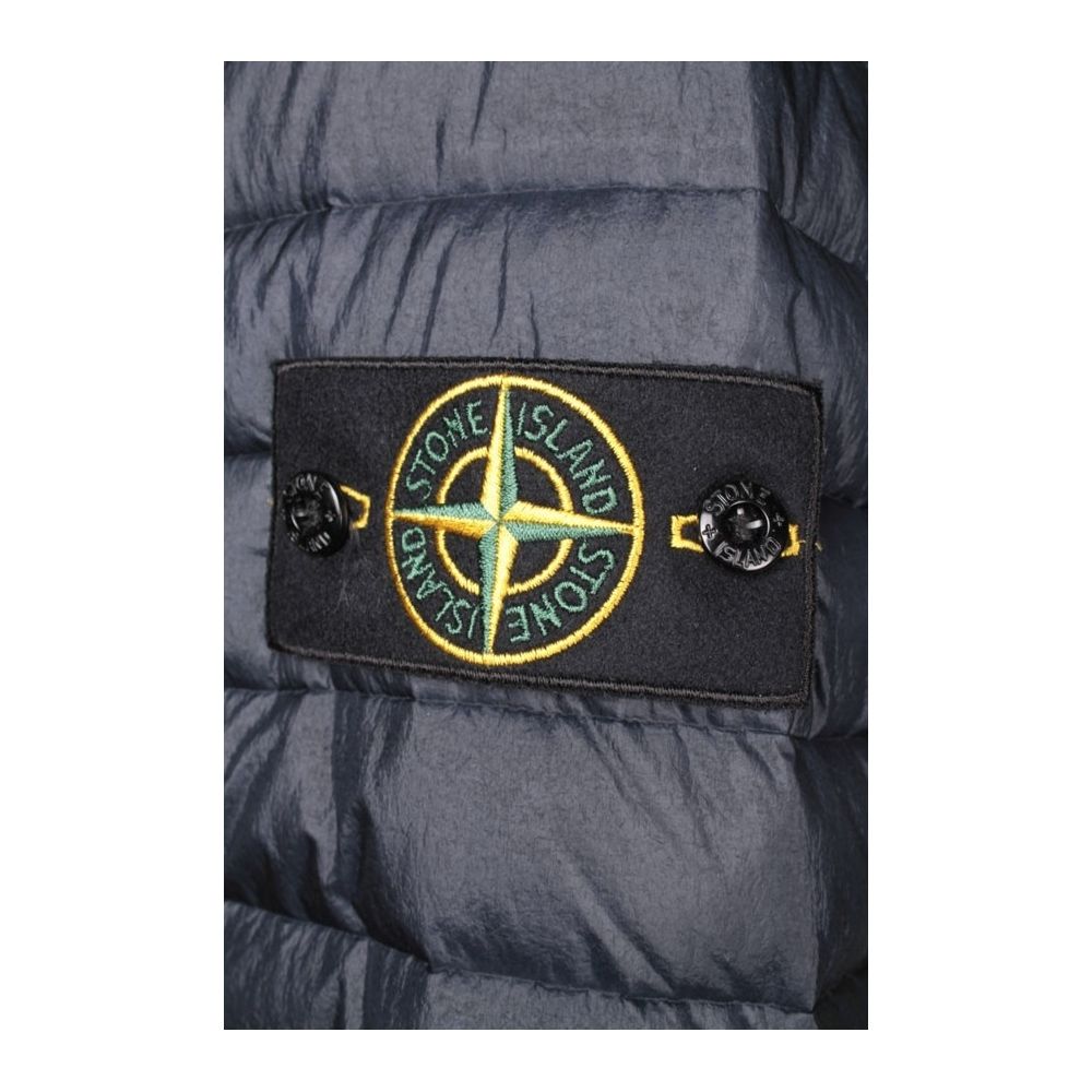 Stone Island Blaue Nylonjacke