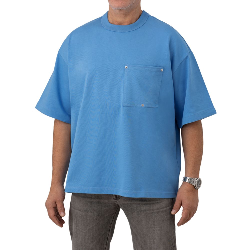 Bottega Veneta T-Shirt aus blauer Baumwolle