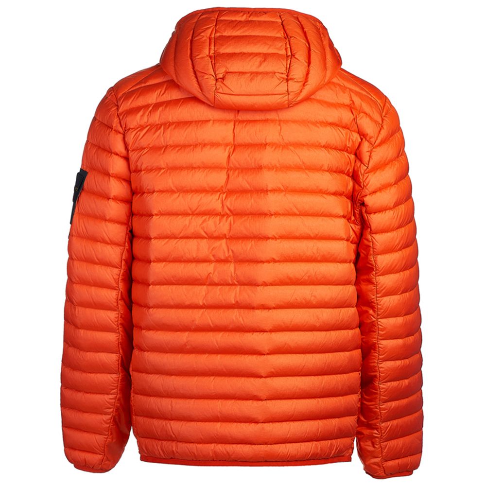 Stone Island Orangefarbene Nylonjacke