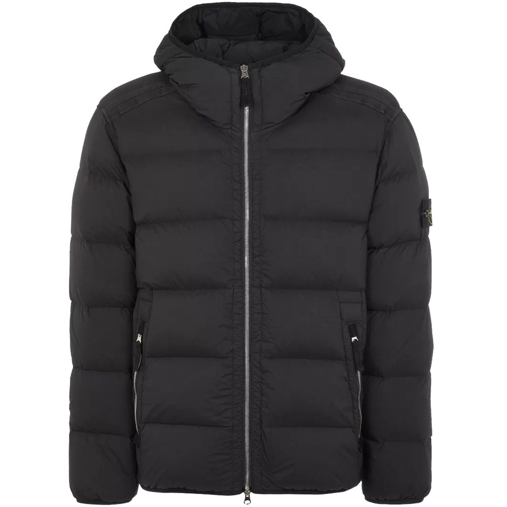 Stone Island Schwarze Nylonjacke