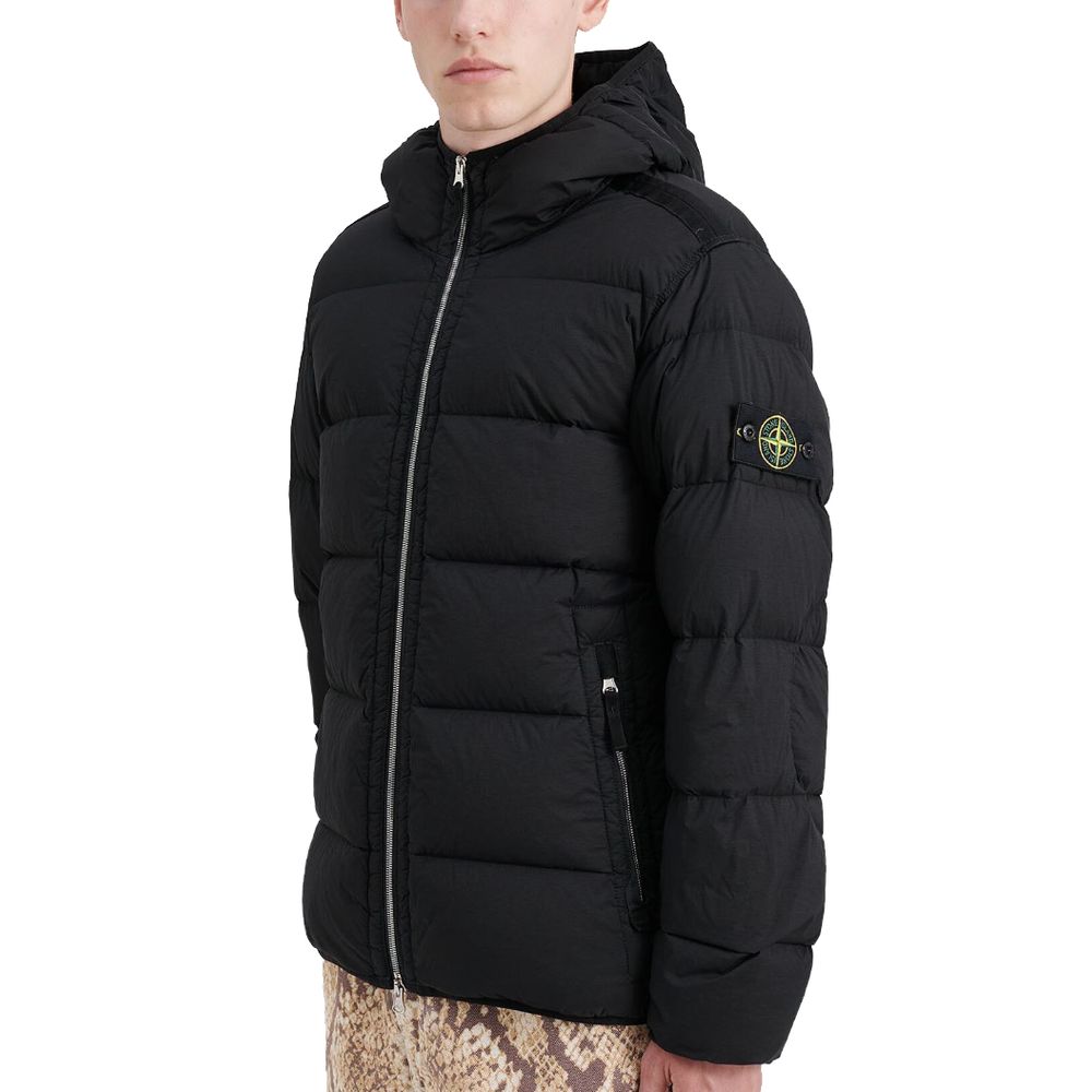 Stone Island Schwarze Nylonjacke