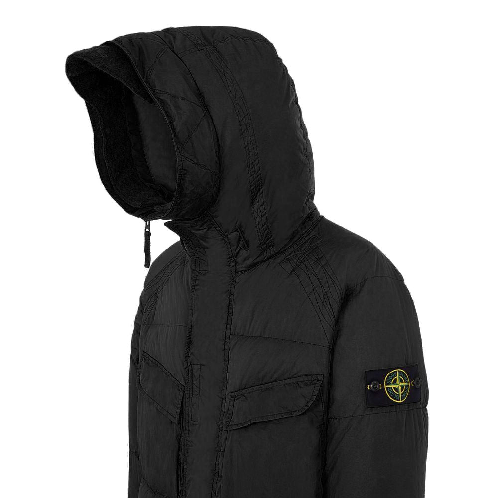 Stone Island Schwarze Nylonjacke