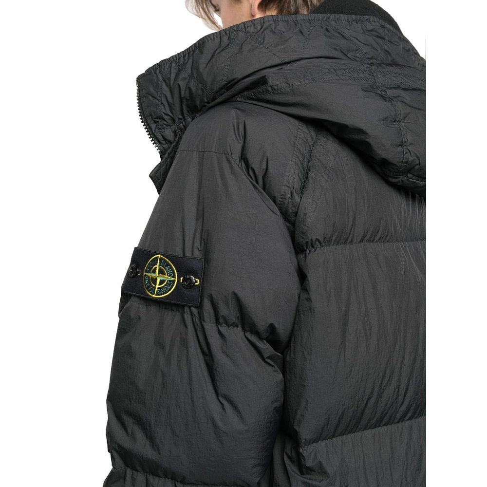 Stone Island Schwarze Nylonjacke