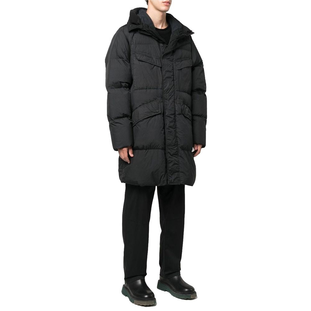 Stone Island Schwarze Nylonjacke